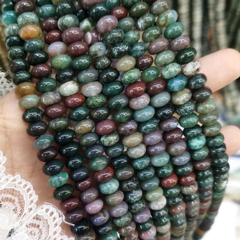 Natural Gemstone Abacus Beads 5×8mm