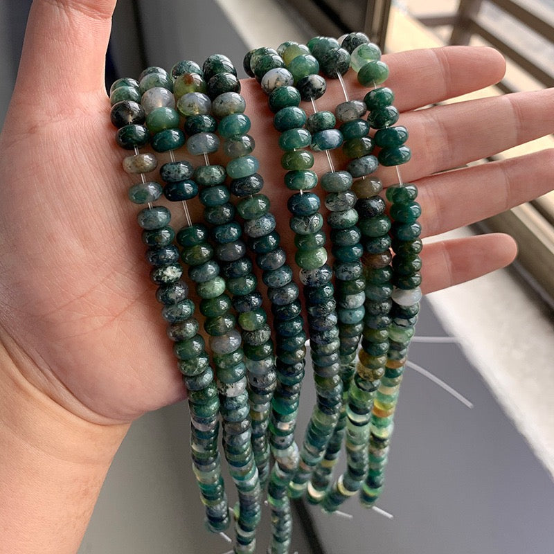 Natural Gemstone Abacus Beads 5×8mm