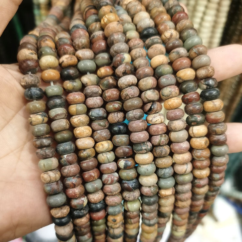 Natural Gemstone Abacus Beads 5×8mm