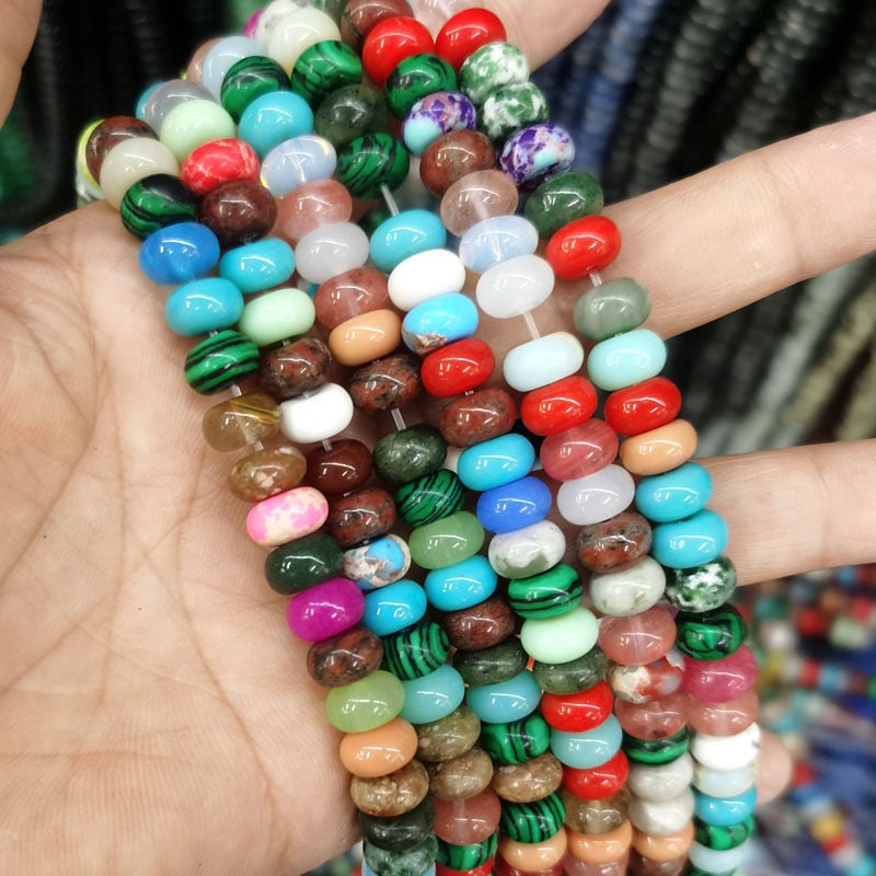 Natural Gemstone Abacus Beads 5×8mm