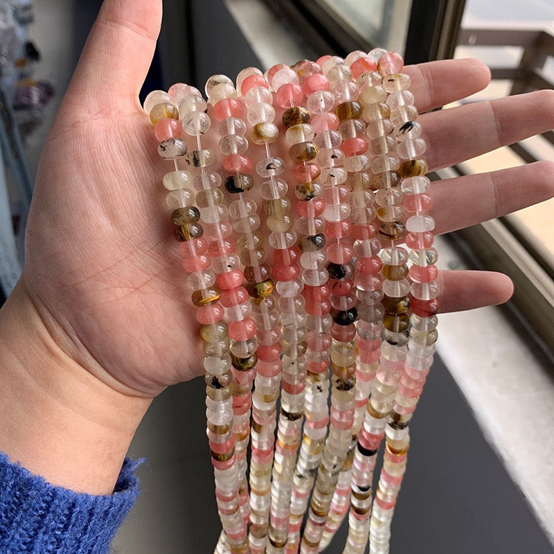 Natural Gemstone Abacus Beads 5×8mm