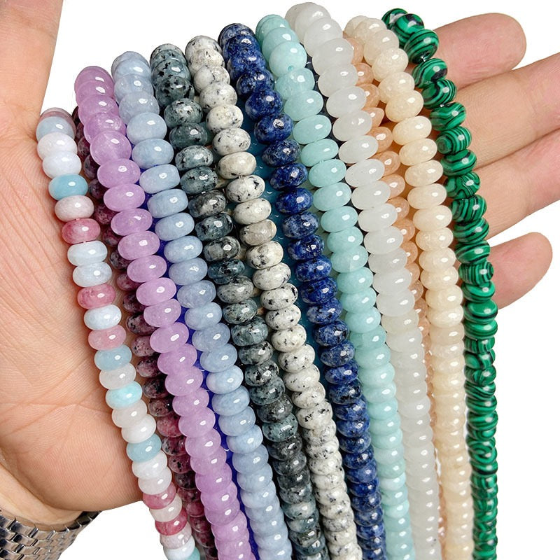 Natural Gemstone Abacus Beads 5×8mm