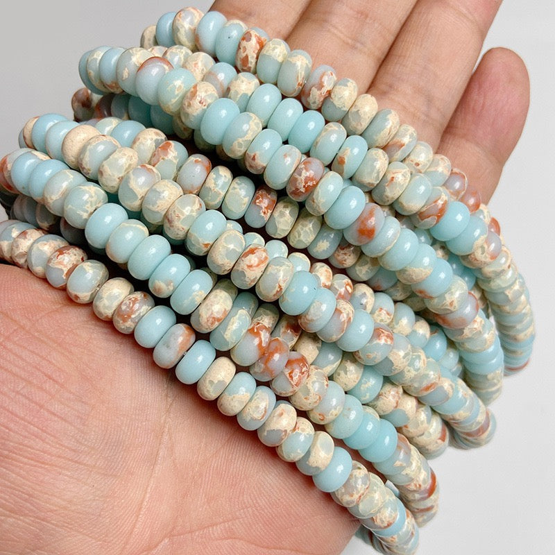 Natural Gemstone Abacus Beads 5×8mm